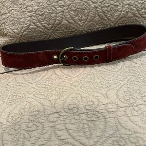 EUC Coach suede belt